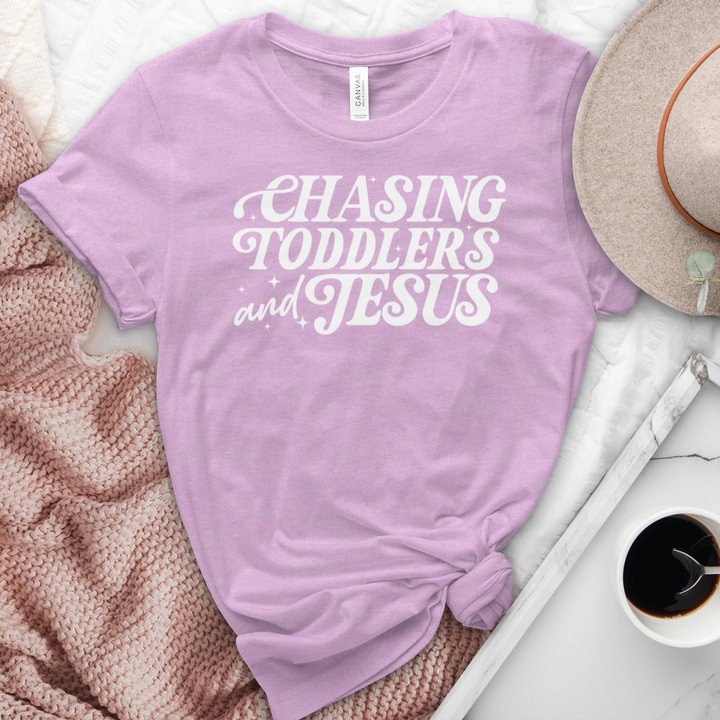 Chasing Toddlers & Jesus Heathered Tee