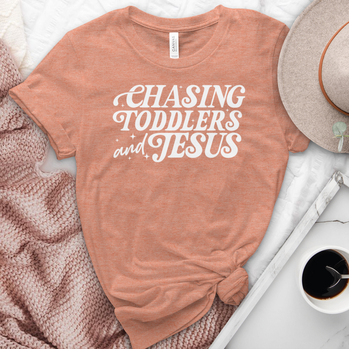 Chasing Toddlers & Jesus Heathered Tee