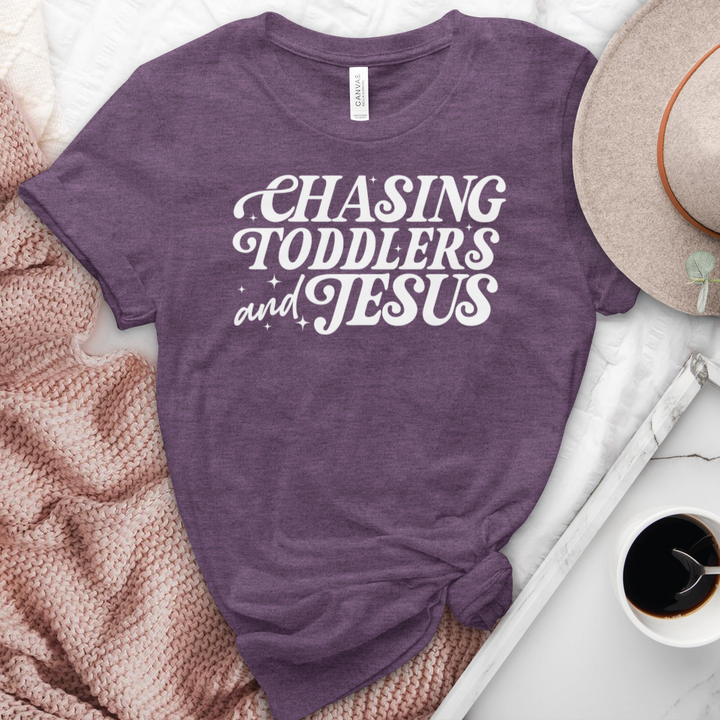 Chasing Toddlers & Jesus Heathered Tee