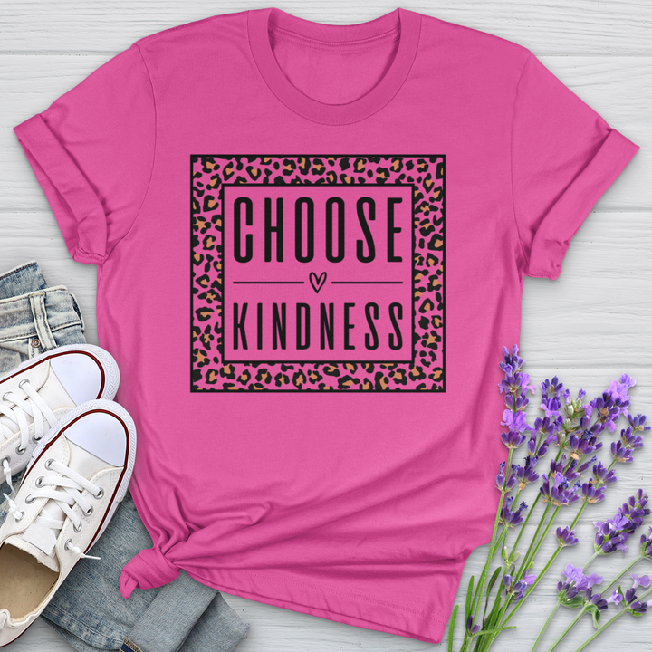 Choose Kindness Leopard Softstyle Tee