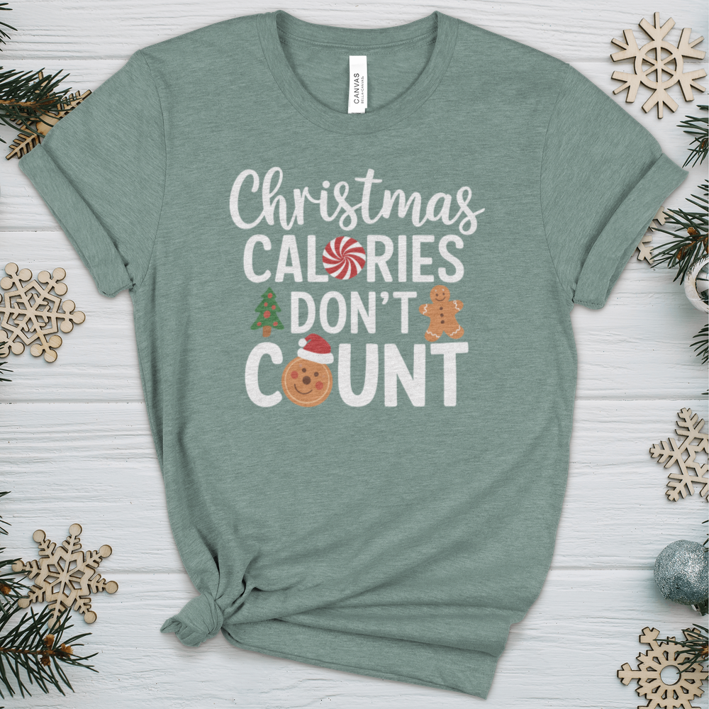 Christmas Calories Don’t Count Heathered Tee