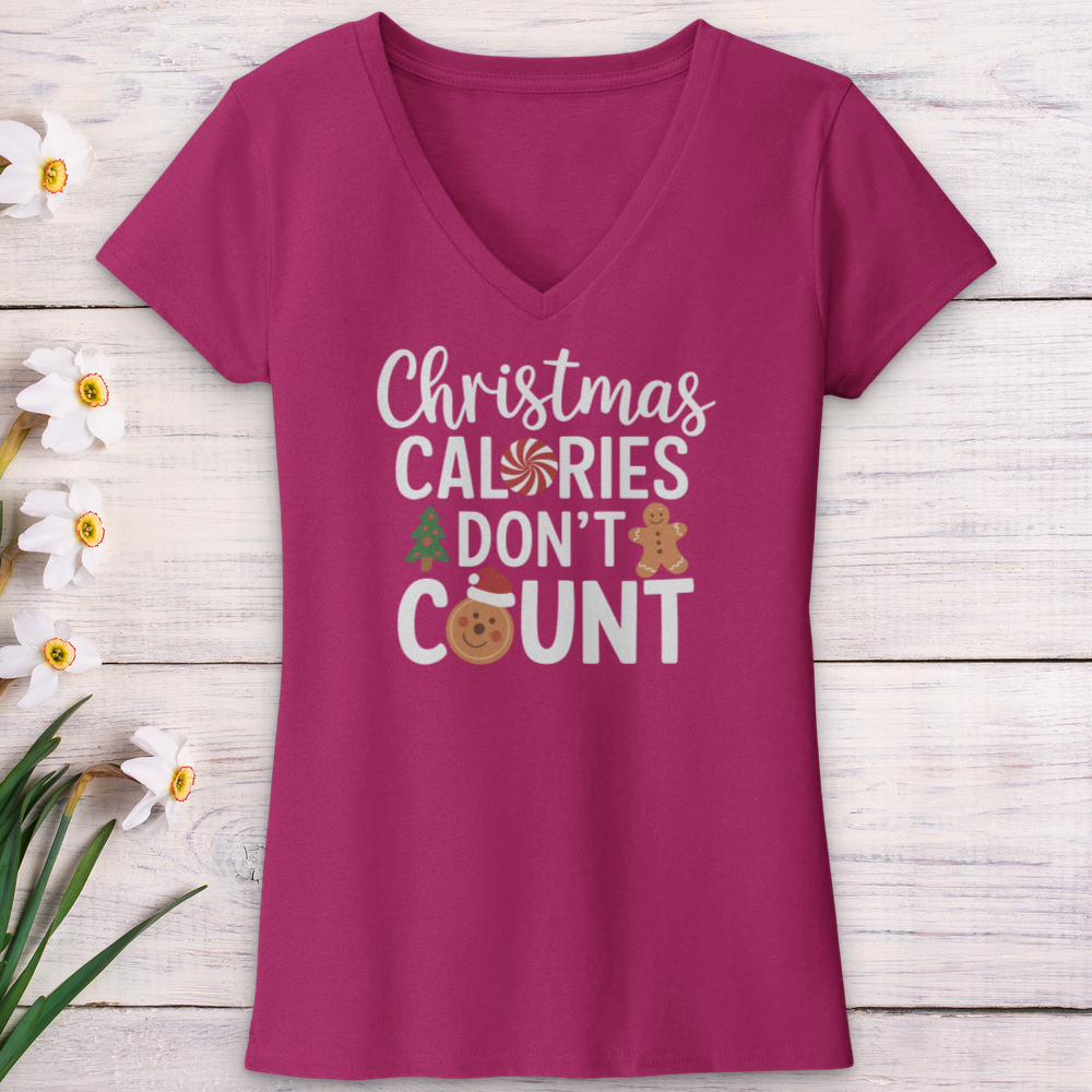 Christmas Calories Don’t Count V-Neck Tee