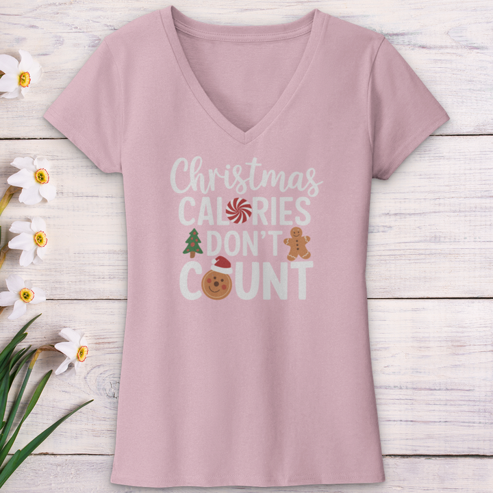 Christmas Calories Don’t Count V-Neck Tee