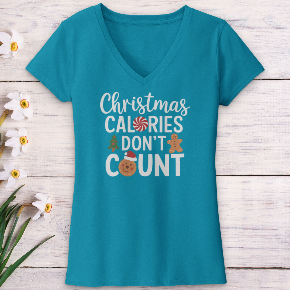 Christmas Calories Don’t Count V-Neck Tee