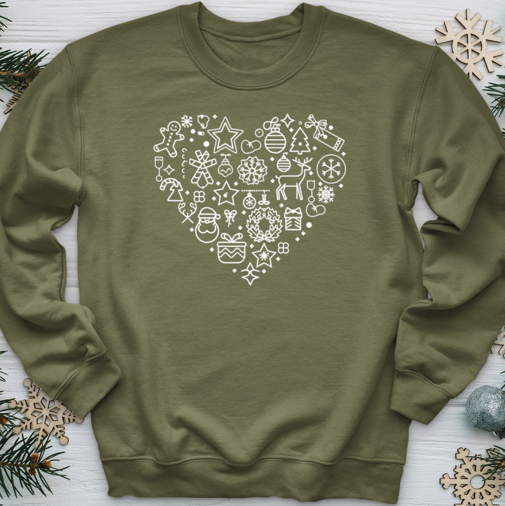 Christmas Heart Crewneck