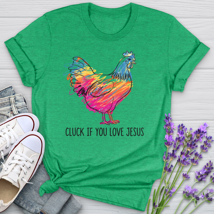 Cluck If You Love Jesus Softstyle Tee
