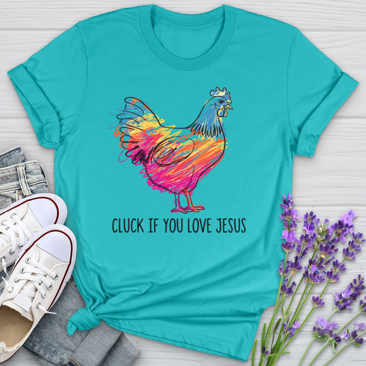 Cluck If You Love Jesus Softstyle Tee