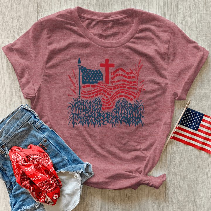 Cornfield Patriot Prayer Heathered Tee