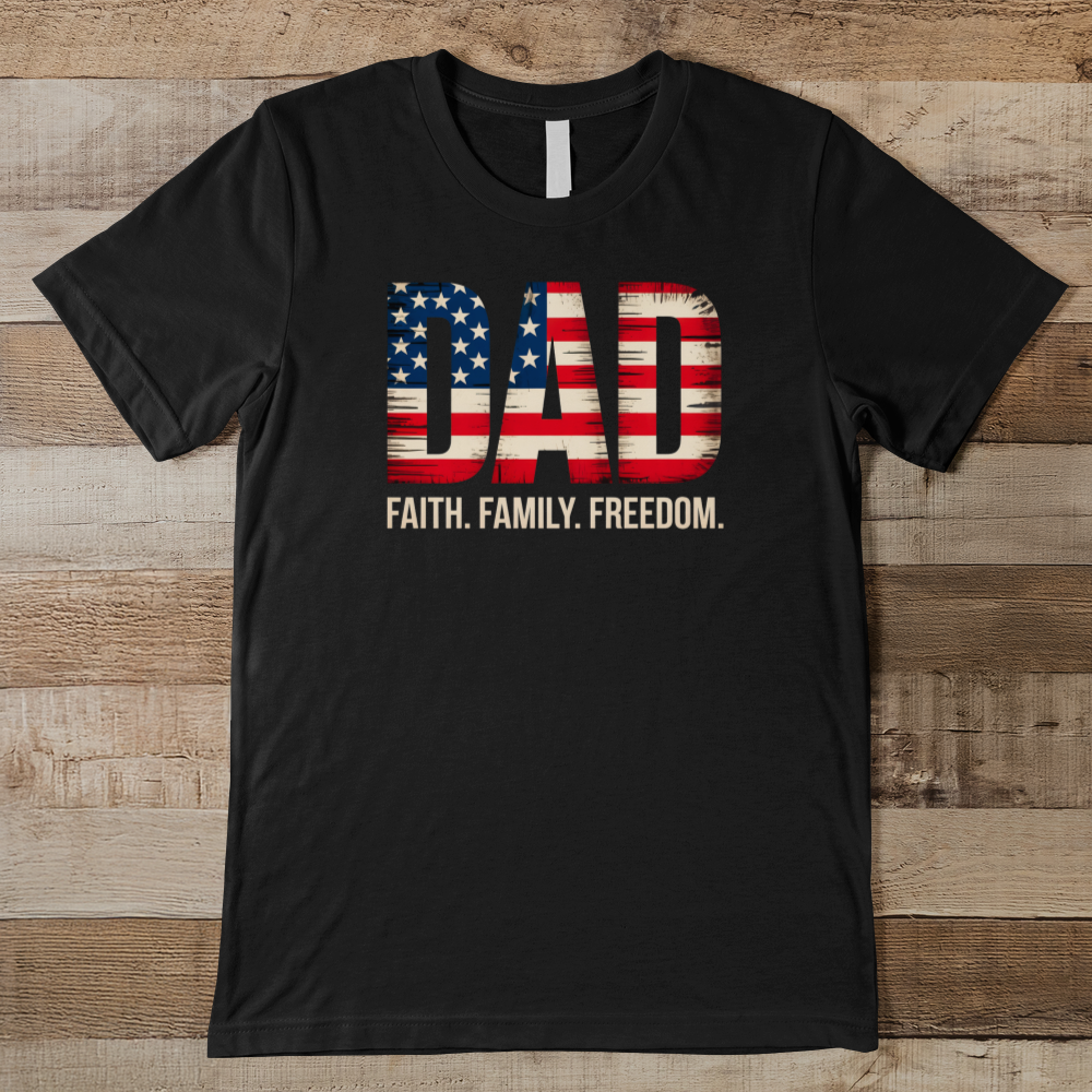 Dad Faith Family Freedom Men's Tee
