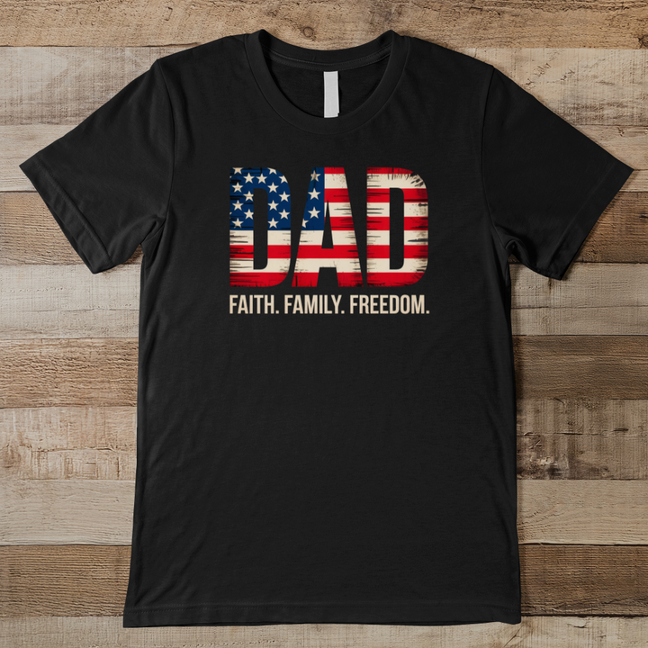 Dad Faith Family Freedom Men's Tee