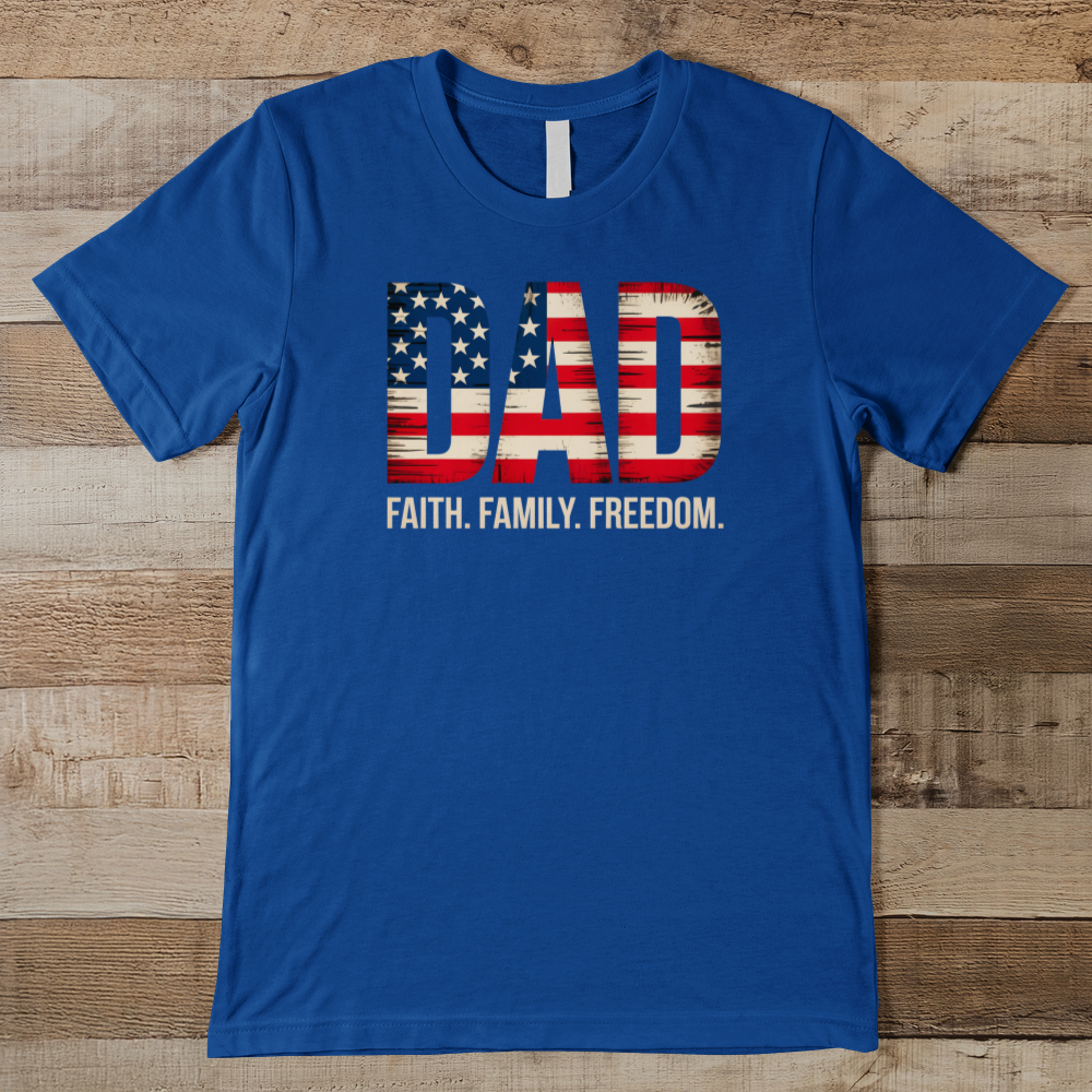 Dad Faith Family Freedom Men's Tee