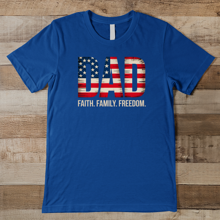 Dad Faith Family Freedom Men's Tee
