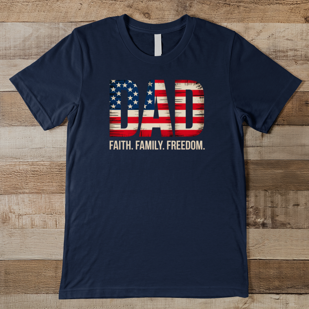 Dad Faith Family Freedom Men's Tee