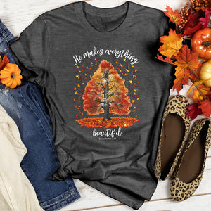 He Makes Everything Beautiful Heathered Tee