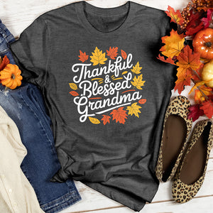 Thankful & Blessed Grandma Heathered Tee