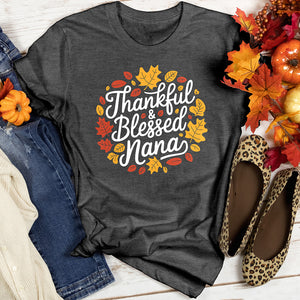 Thankful & Blessed Nana Heathered Tee