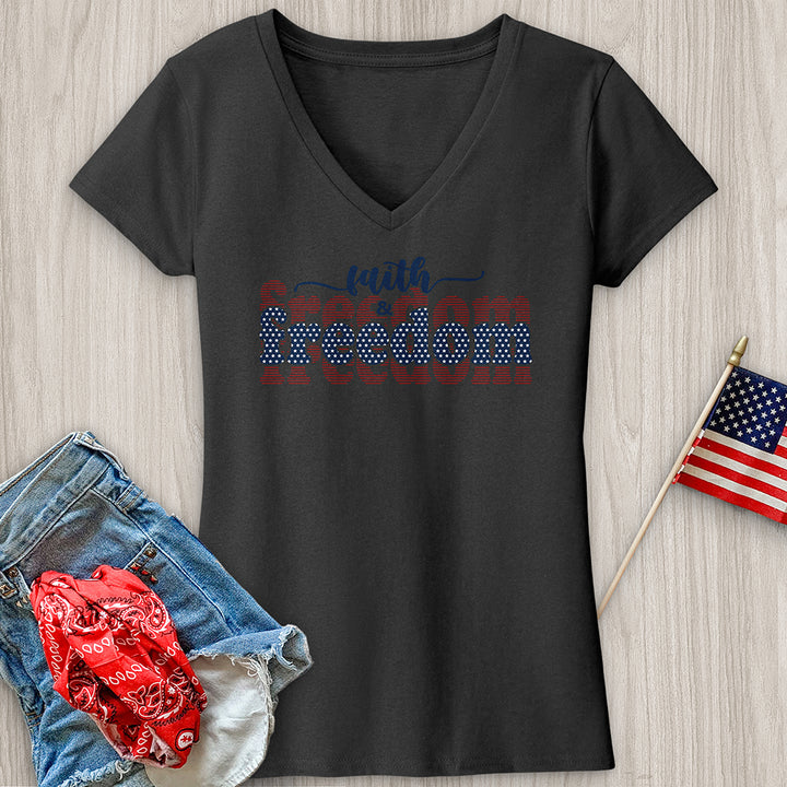 Faith & Freedom V-Neck Tee