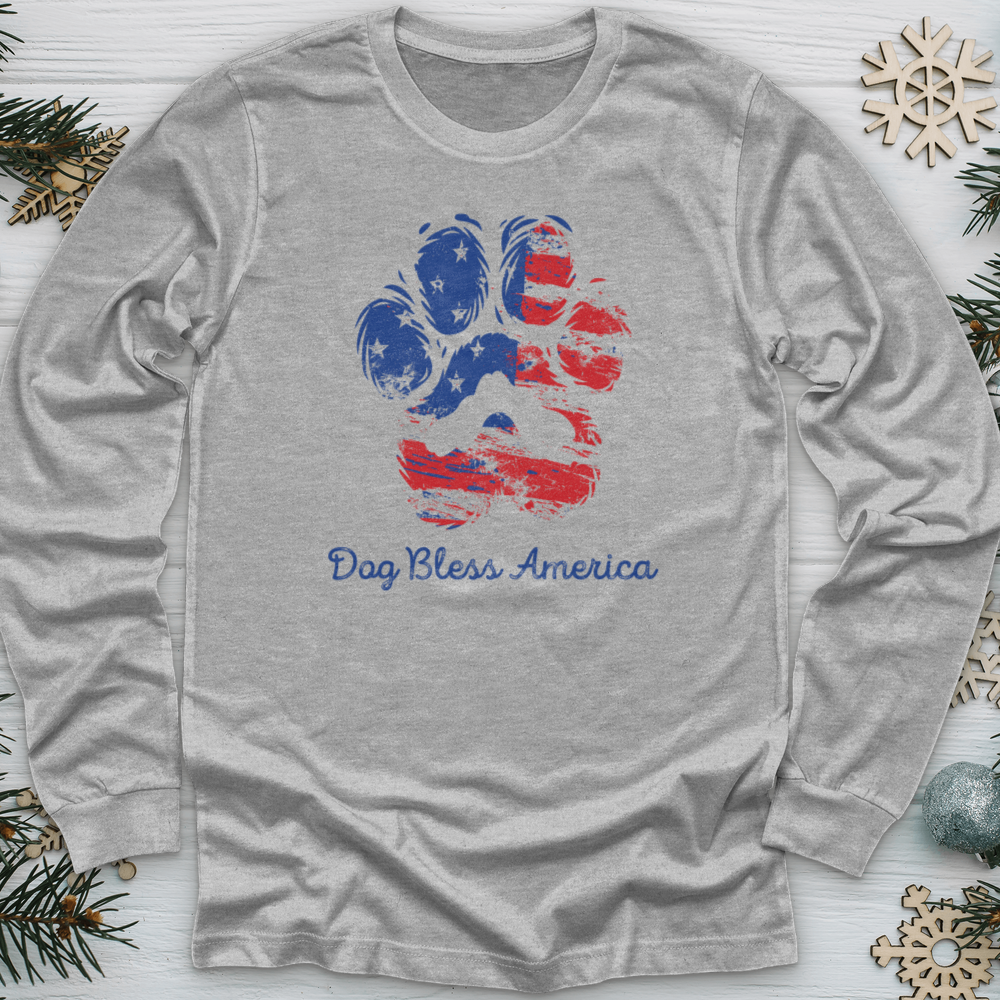 Dog Bless America Long Sleeve