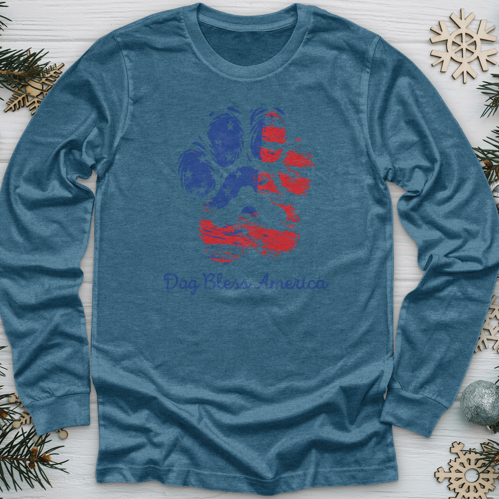 Dog Bless America Long Sleeve