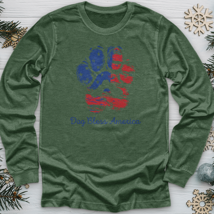 Dog Bless America Long Sleeve