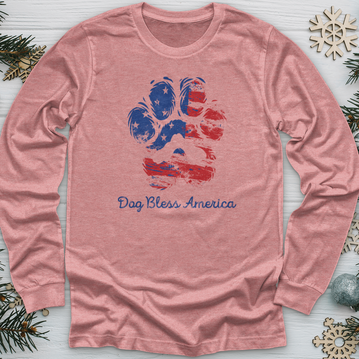 Dog Bless America Long Sleeve