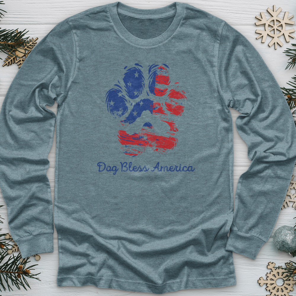 Dog Bless America Long Sleeve