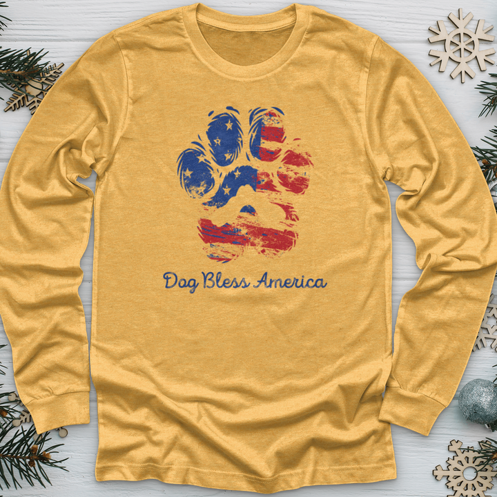 Dog Bless America Long Sleeve