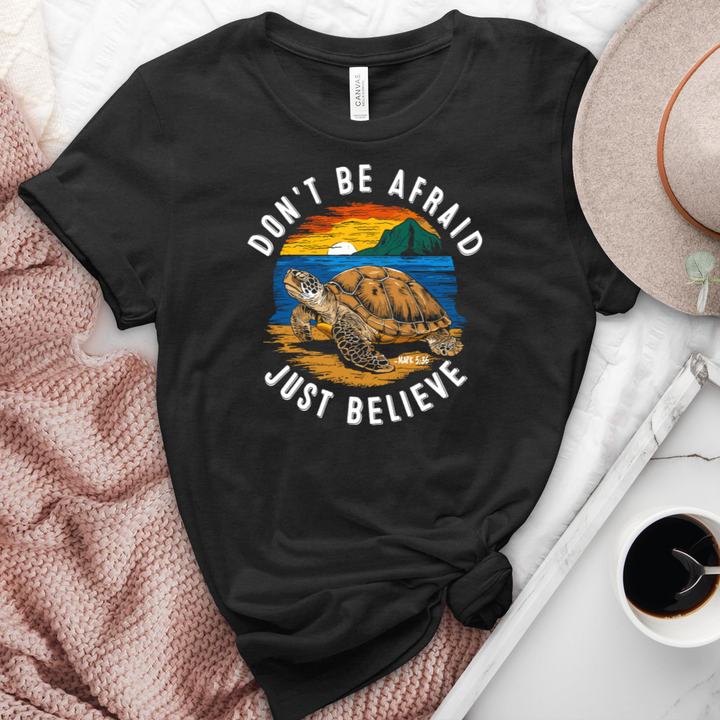 Don't Be Afraid Just Believe Heathered Tee