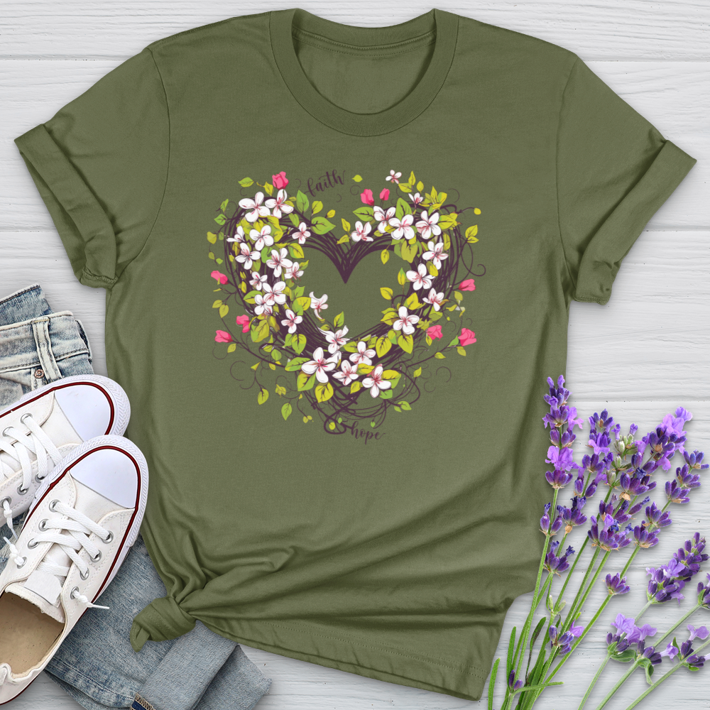 Entangled Flower Heart Softstyle Tee