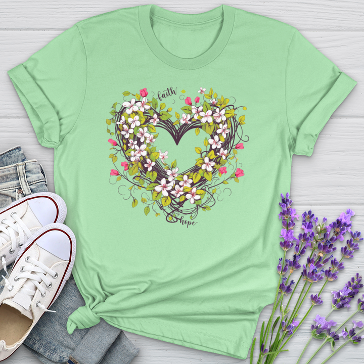 Entangled Flower Heart Softstyle Tee