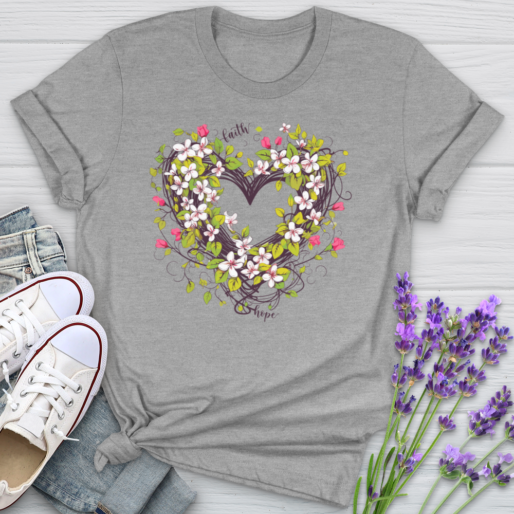 Entangled Flower Heart Softstyle Tee