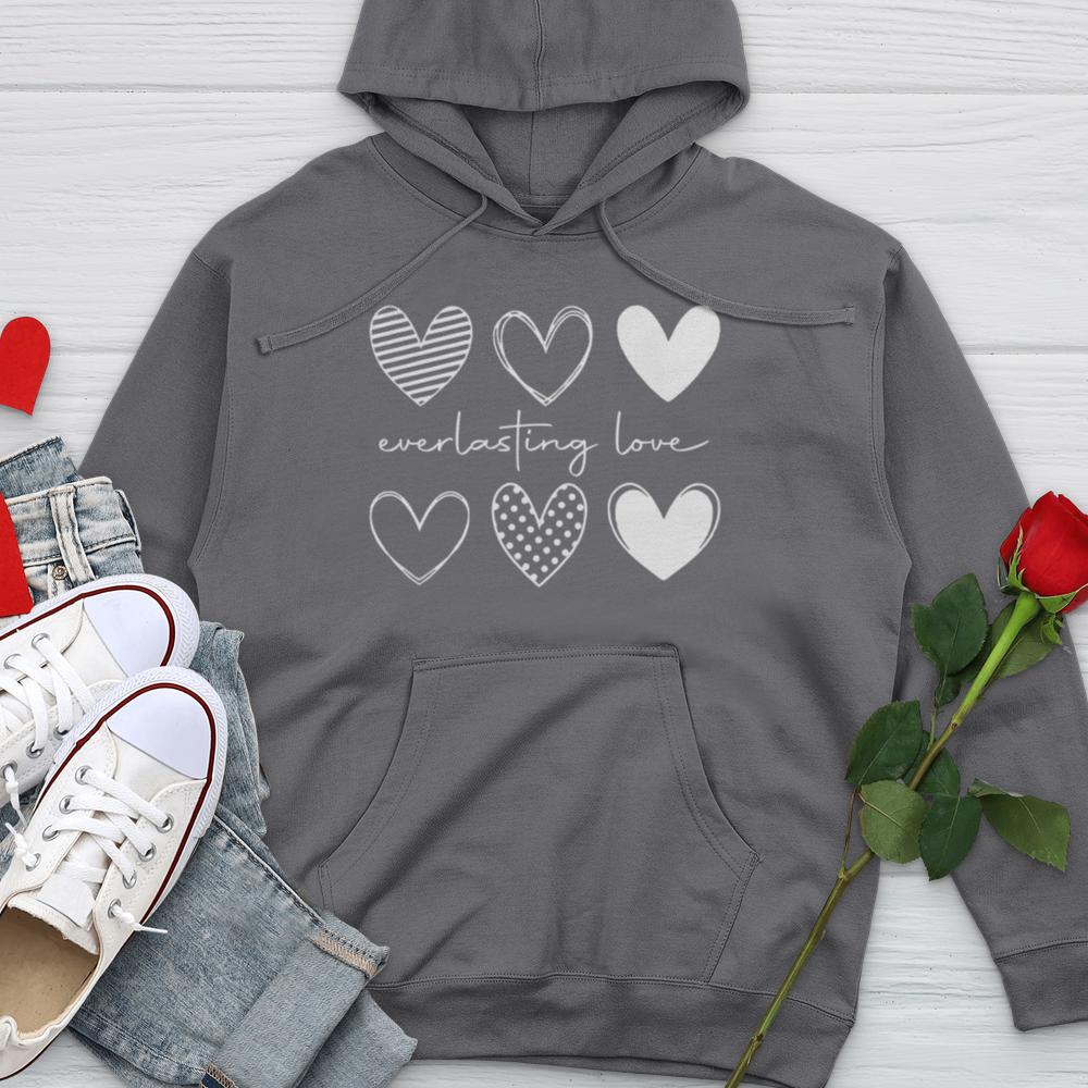 Everlasting Love Hearts Midweight Hooded Sweatshirt