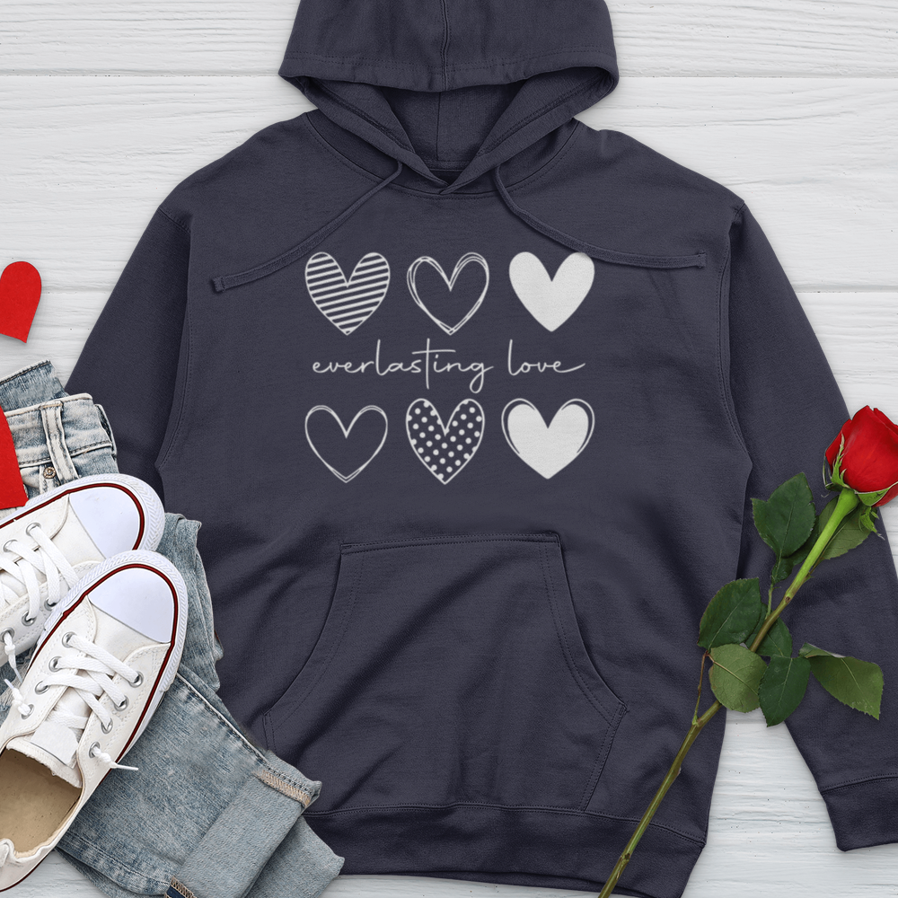 Everlasting Love Hearts Midweight Hooded Sweatshirt