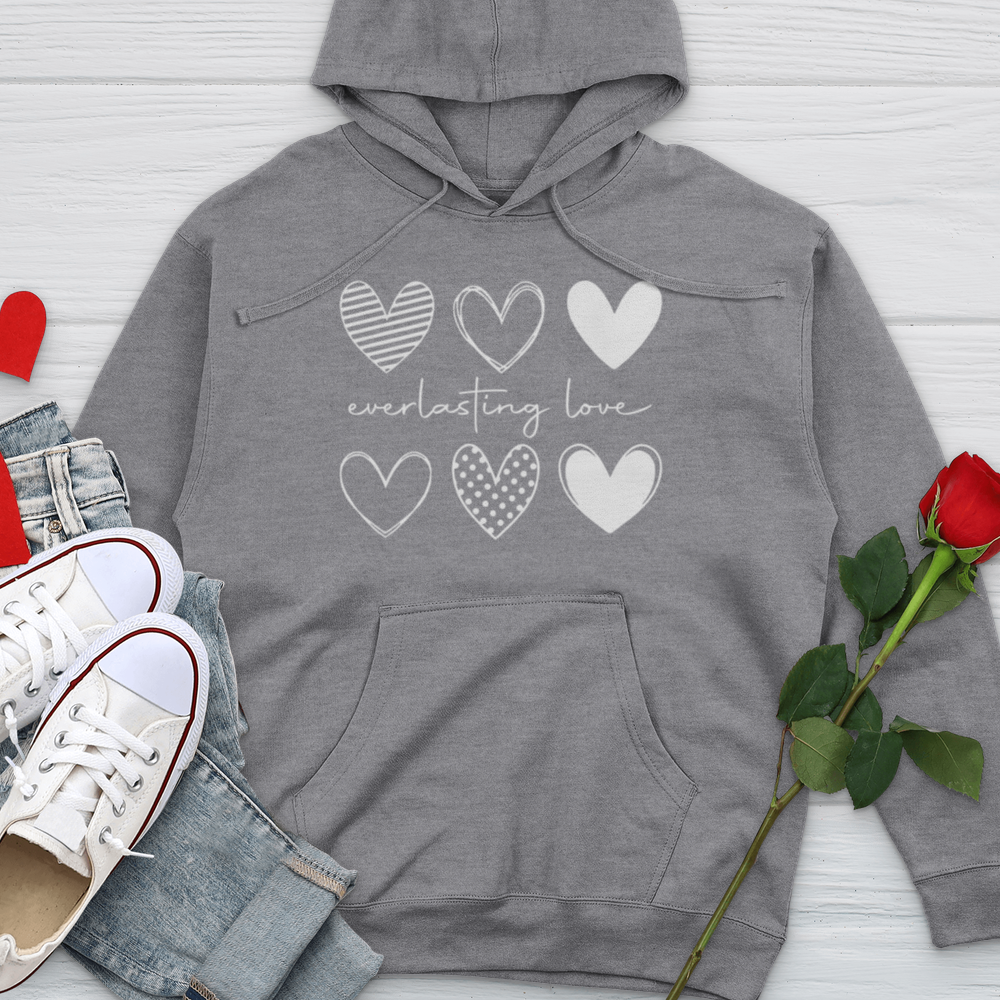 Everlasting Love Hearts Midweight Hooded Sweatshirt