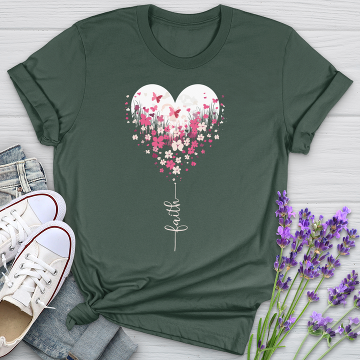 Faith Butterfly Heart Softstyle Tee