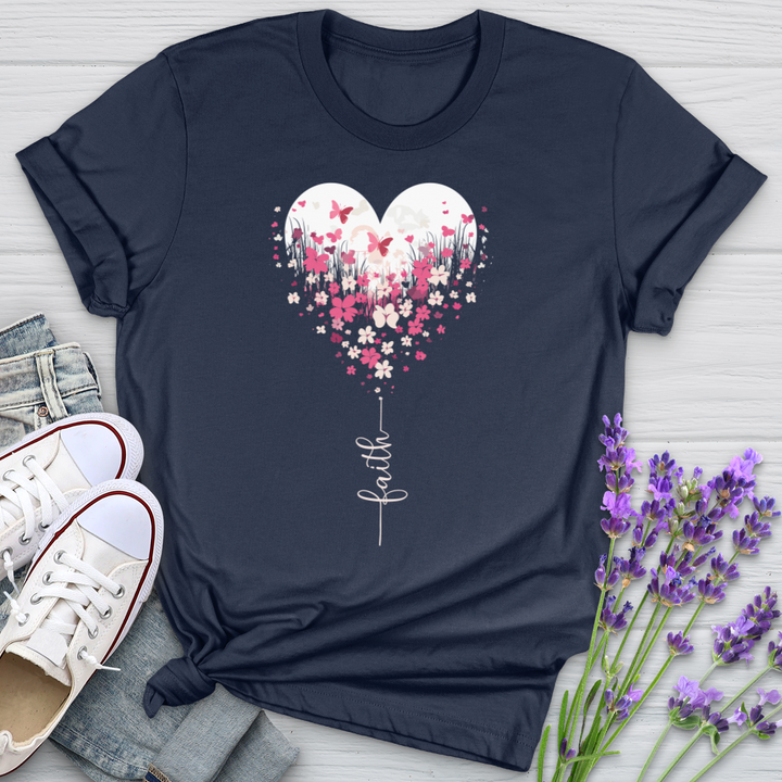 Faith Butterfly Heart Softstyle Tee