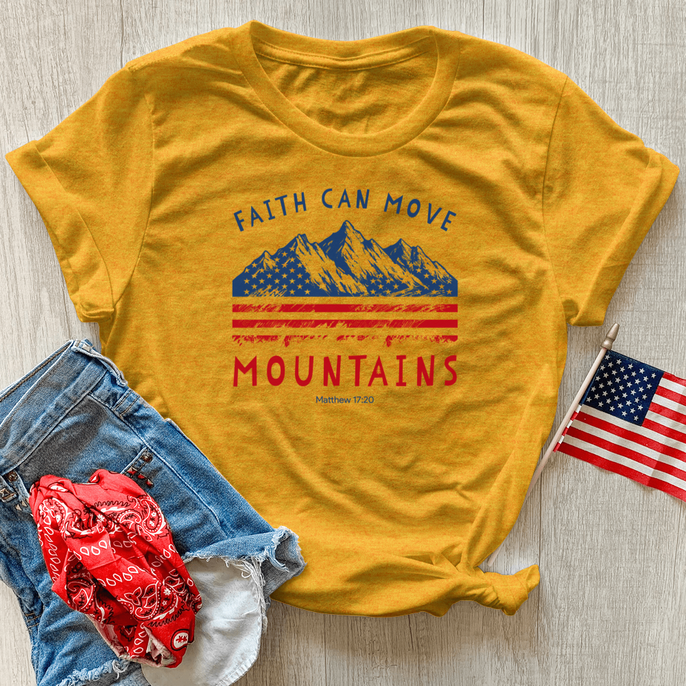 Faith Can Move Mountains Heathered Tee