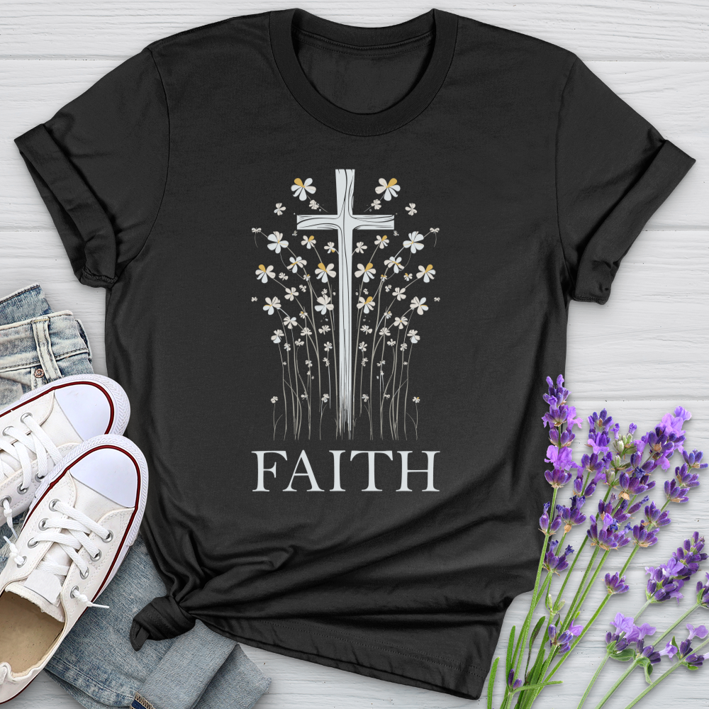 Faith Daisy Cross Softstyle Tee