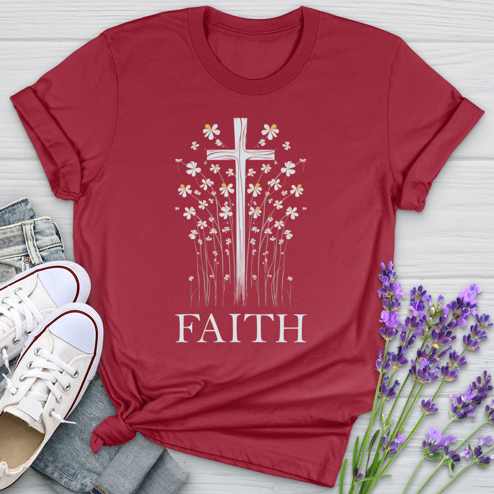 Faith Daisy Cross Softstyle Tee