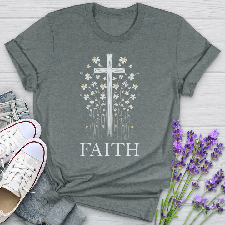 Faith Daisy Cross Softstyle Tee