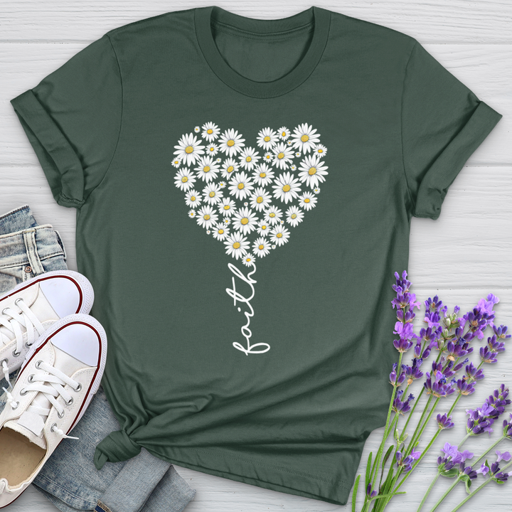 Faith Daisy Heart Softstyle Tee