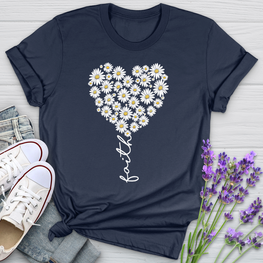 Faith Daisy Heart Softstyle Tee