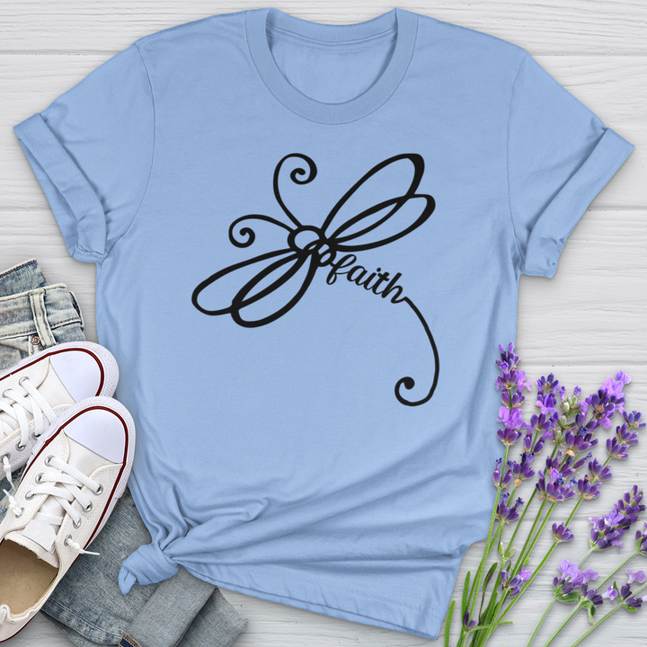 Faith Dragonfly Word Art Softstyle Tee