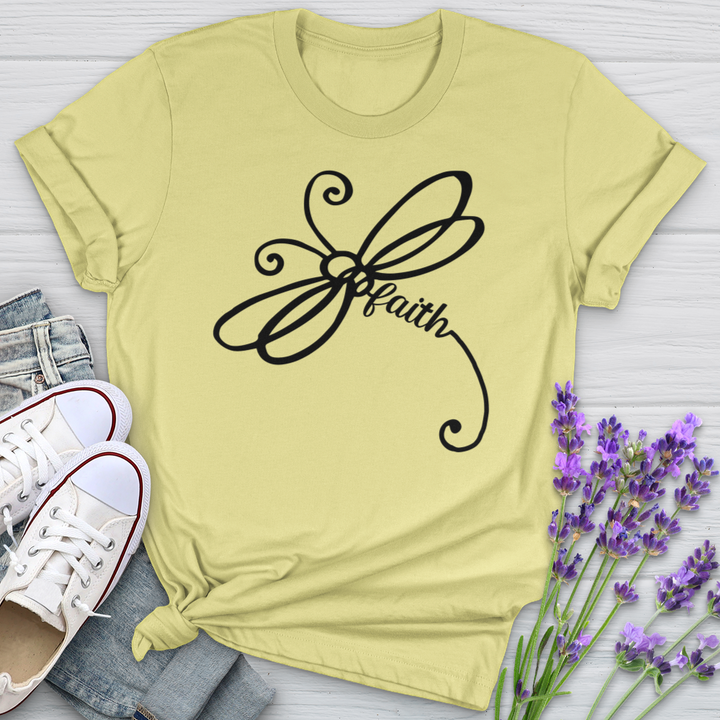 Faith Dragonfly Word Art Softstyle Tee