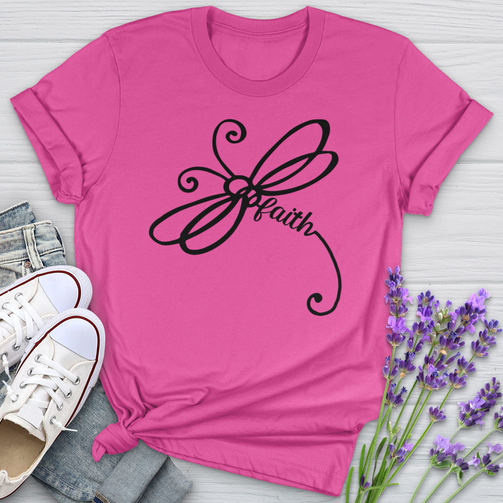 Faith Dragonfly Word Art Softstyle Tee