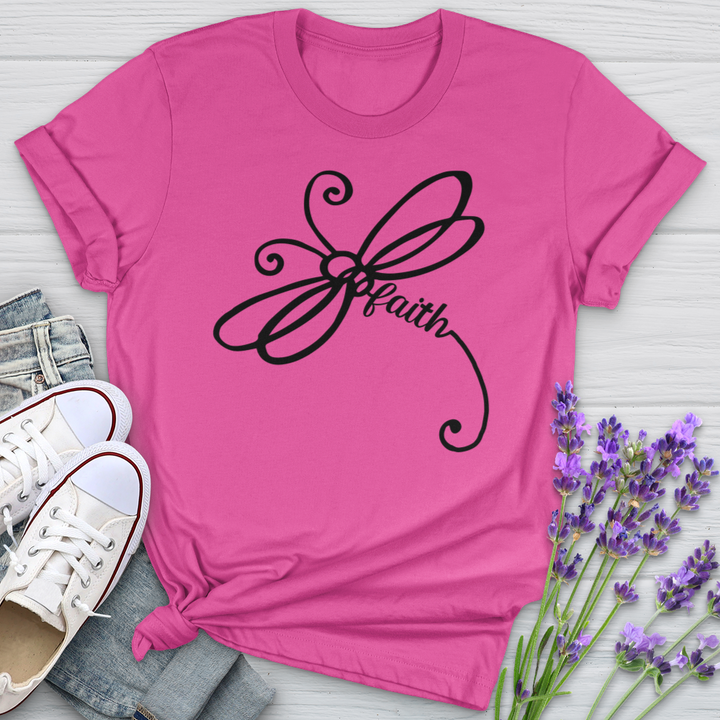 Faith Dragonfly Word Art Softstyle Tee