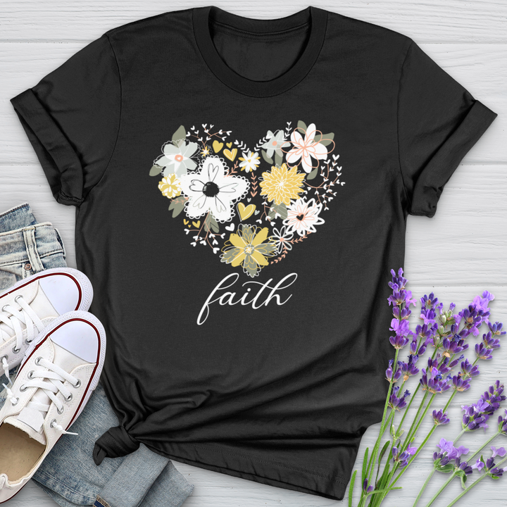 Faith Floral Heart