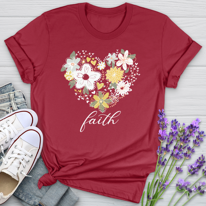 Faith Floral Heart