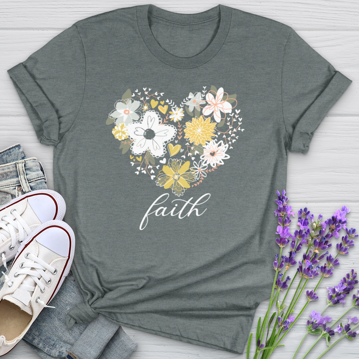 Faith Floral Heart