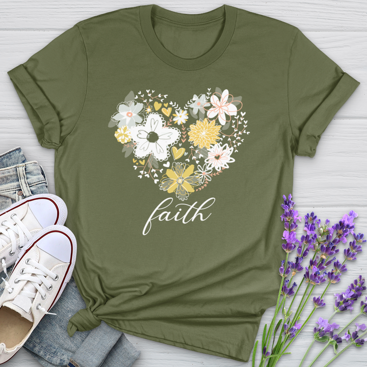 Faith Floral Heart